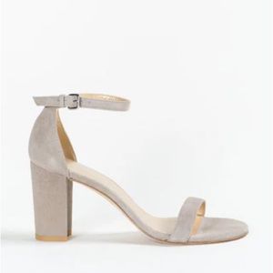 STUART WEITZMAN NEARLYNUDE FOSSIL SUEDE SIZE 7.5